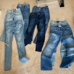 Seven pairs of jeans, madewell Zara ect